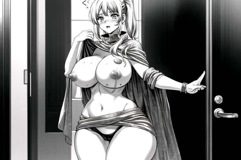 Black & White Manga, Belly Dancer, Breast Expansion Asian AI Porn