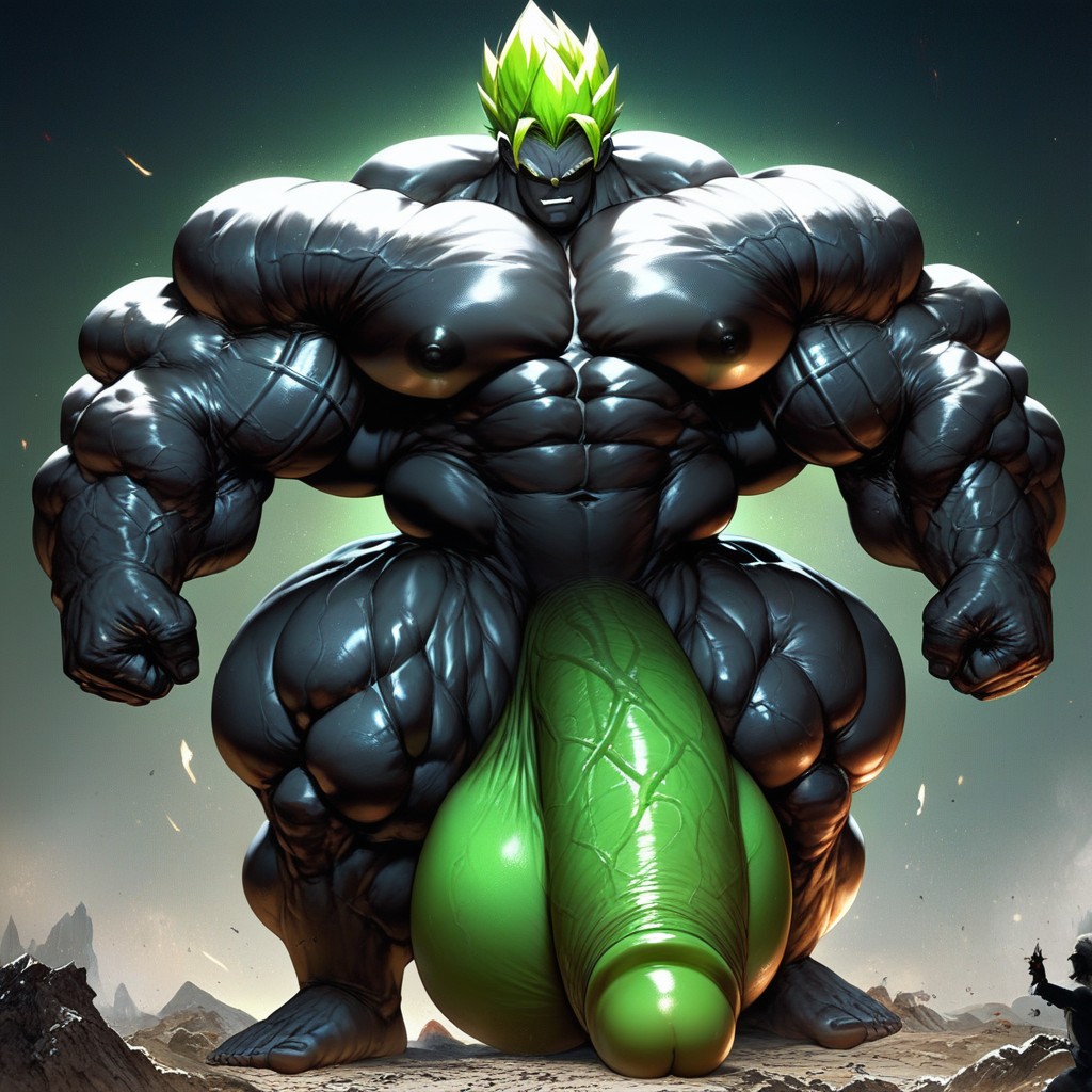 Huge Testicles, Bragging Face, Impossibly Long Hyper Penis AI Gay Porn