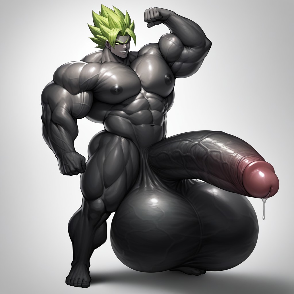 Huge Muscle, Super Saiyan, Impossibly Long Hyper Penis AI Gay Porn