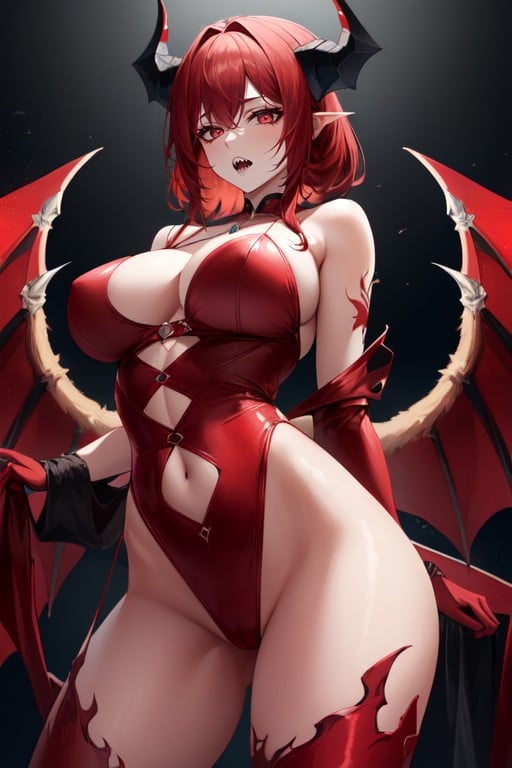 Red Demon Tail, Crotch Tattoo, Big Thighs Porno IA Gay