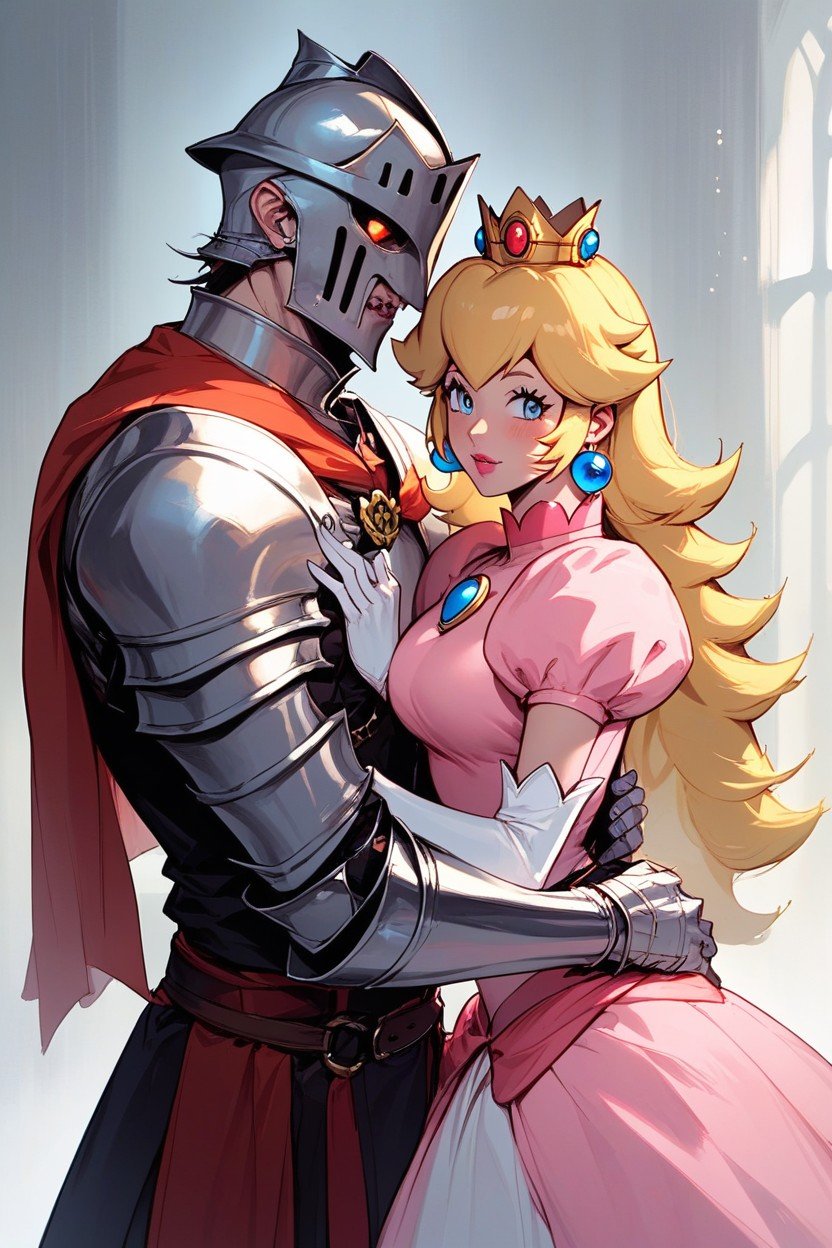 18+, 2人, A Knight Who Protects Princess Peach Against A Monster ヘンタイAIポルノ