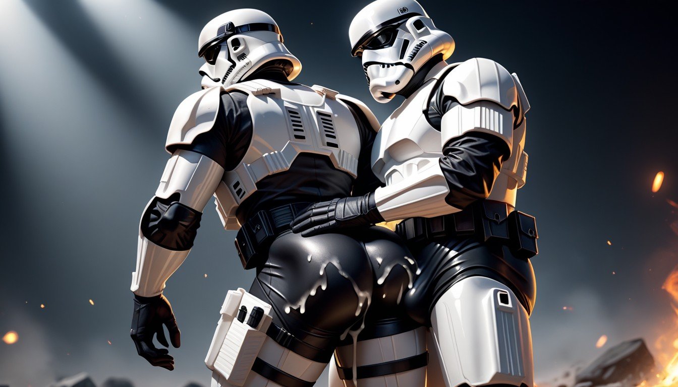 Slutty Stormtrooper Armor, Ass In Black Tight Shiny Clothes, Cum On Ass Porno gay IA