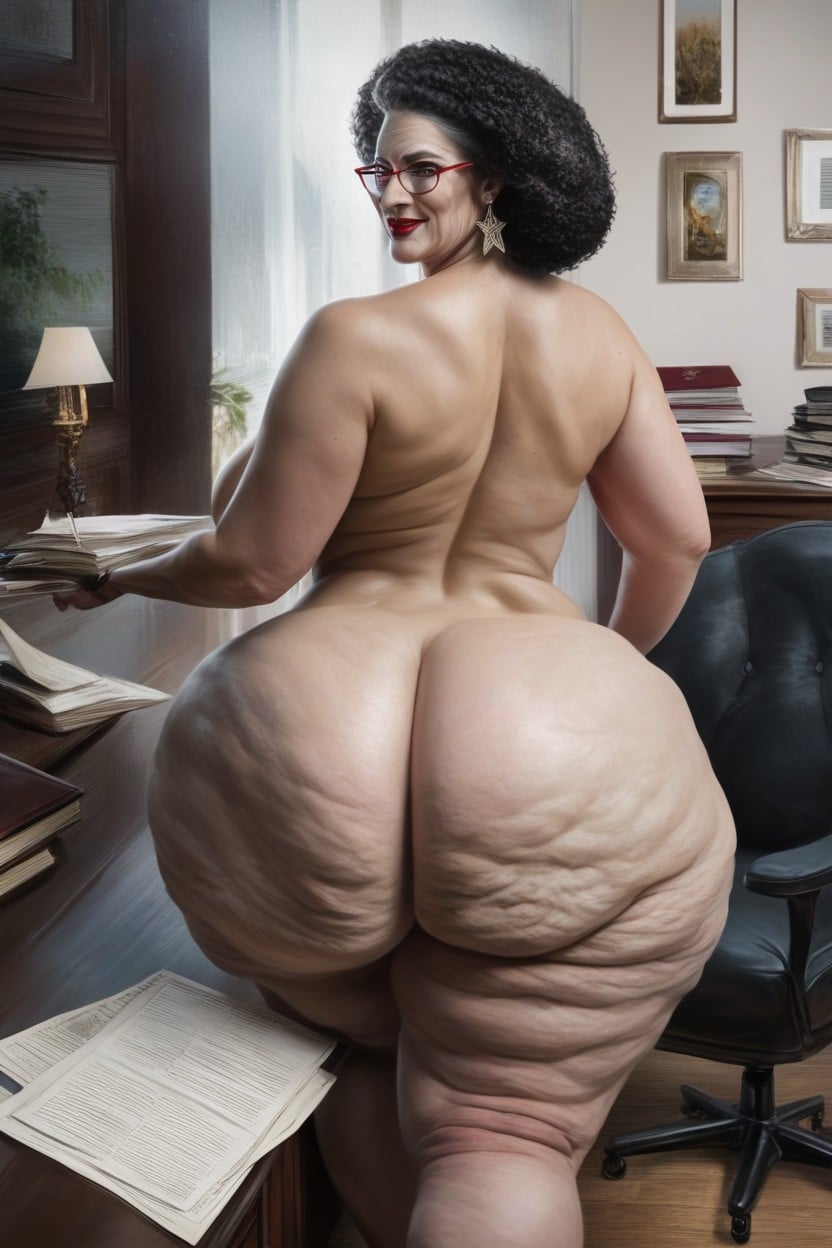 Disproportionately Large Ass, 60+, Round Ass AI Porn