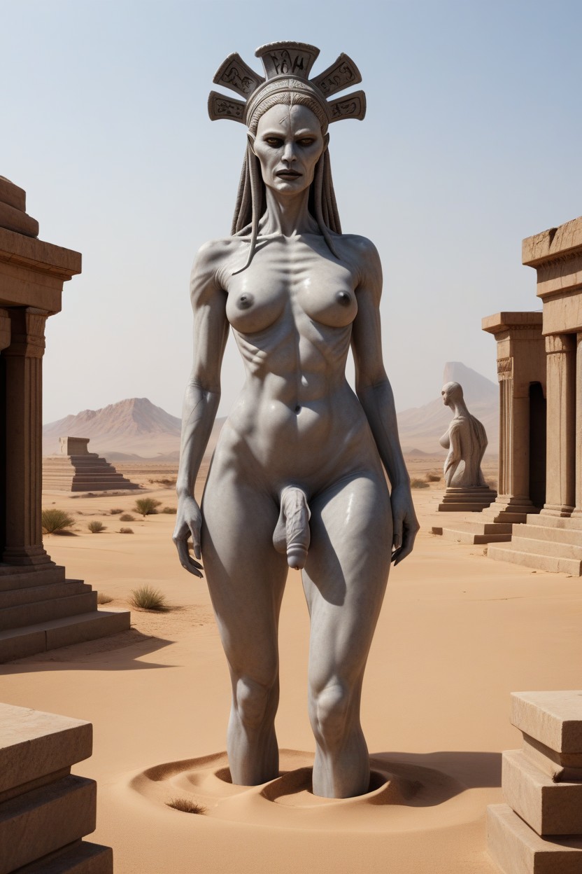Canid Penis, No Body Hair, Ribbed Cock Porno IA transsexuelle