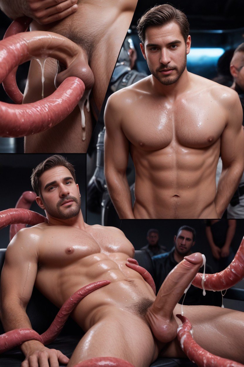 Tentacles, Many People Around, Multiple Views AI Gay Porn