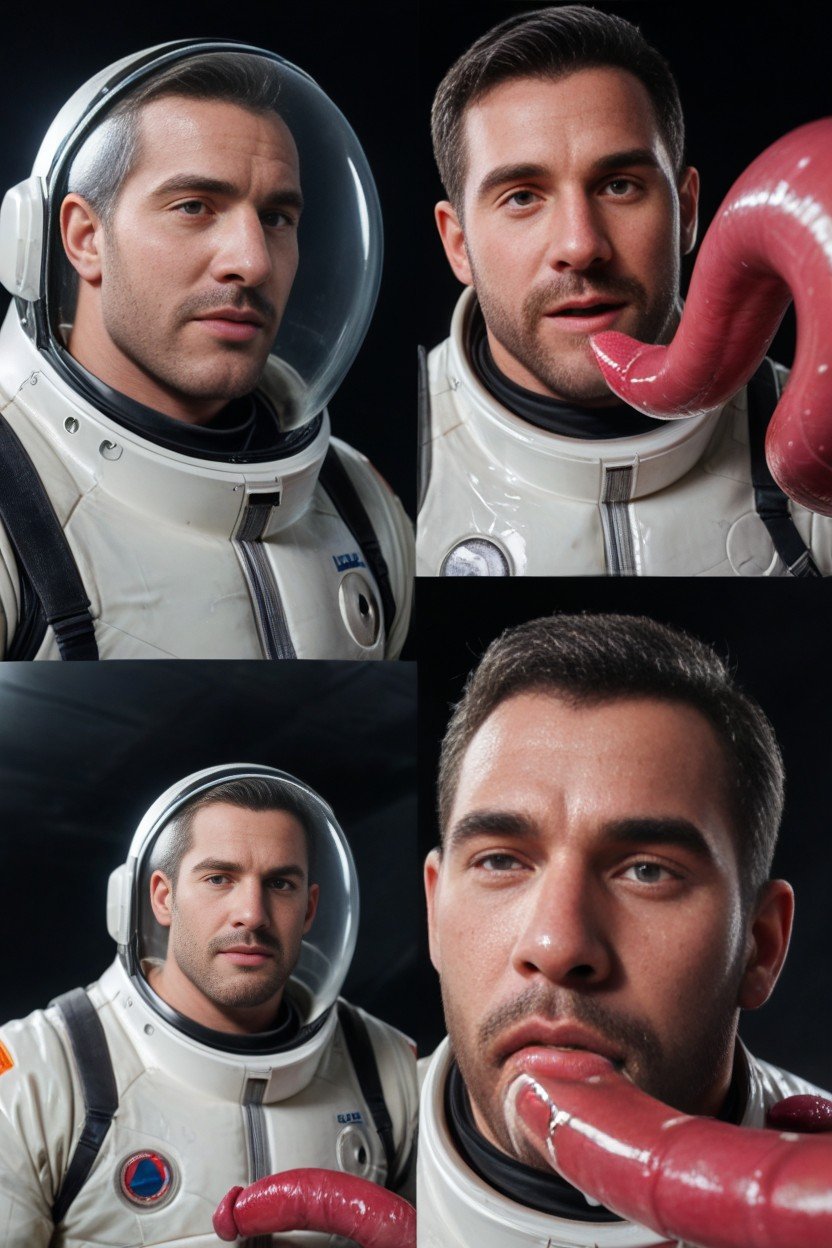 Space Suit, Sweaty, 18+ AI Gay Porn