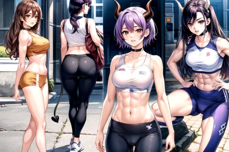 Detailed Background Of A Demon School, Small Breast, Small Ass Asian AI Porn