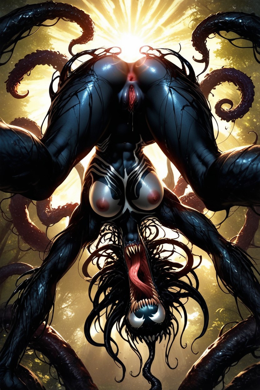 Sharp Teeth, Bending Over, Sharp Nails Hentai AI Porn