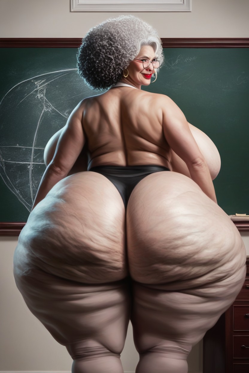 Extremely Wide Hips, Hyper Wide Hips, Extremely Enormous Fake Booty AI Porn