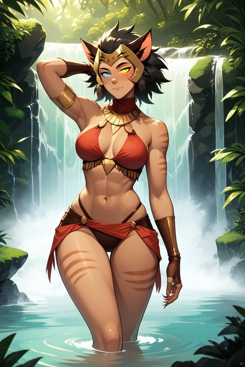 Heterochromia, Catra Is A Character From The Animated Series "shira Ra And The Princesses Of Power", Waterfall Hentai AI Porn