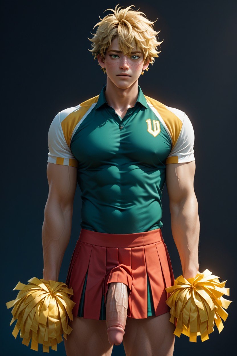 Fit, Male Cheerleader, Clean Shaven AI同性戀黃片