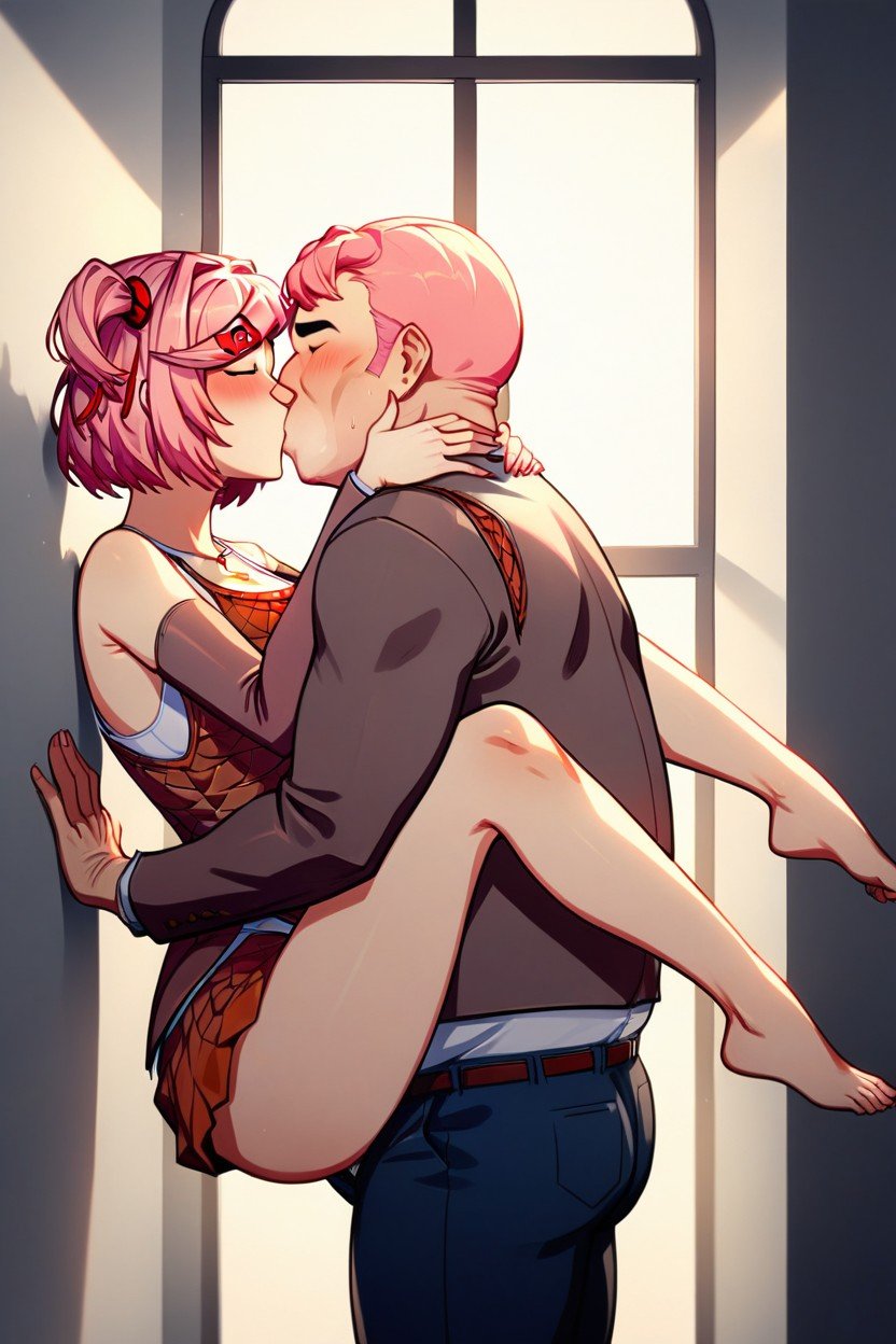 Kissing, Legs Wrapped Around, Warm Light Hentai IA pornografia