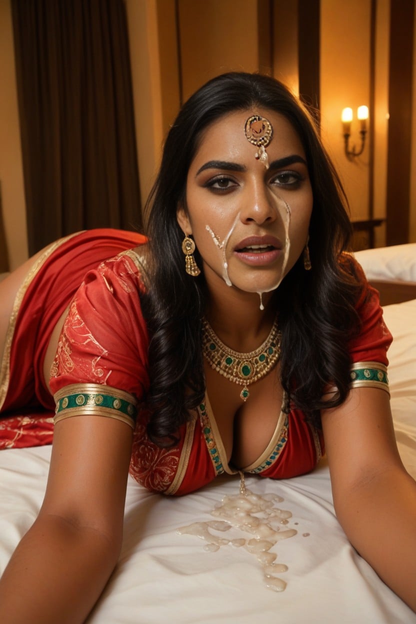 Ornate Indian Saree, Indian Sex Dungeon, Ethnic Indian Sari AI Porn