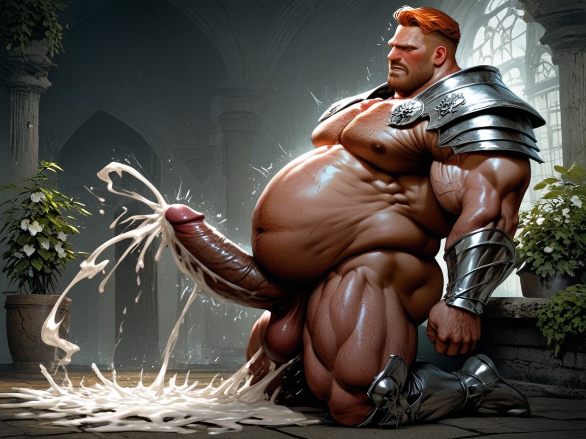 Sudden Weight Gain Image Sequence, Male, Fat Cock AI Gay Porn