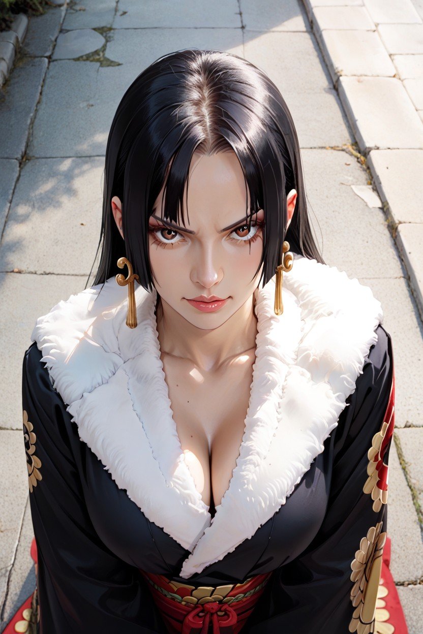 Blunt Bangs, Boa Hancock From One Piece, Front View Hentai IA