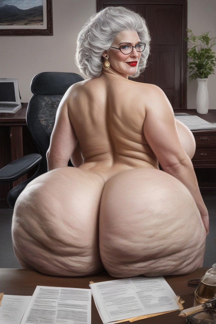 Thick Ass, Mischievous (smiling While Blushing), Extremely Wide Hips AI Porn