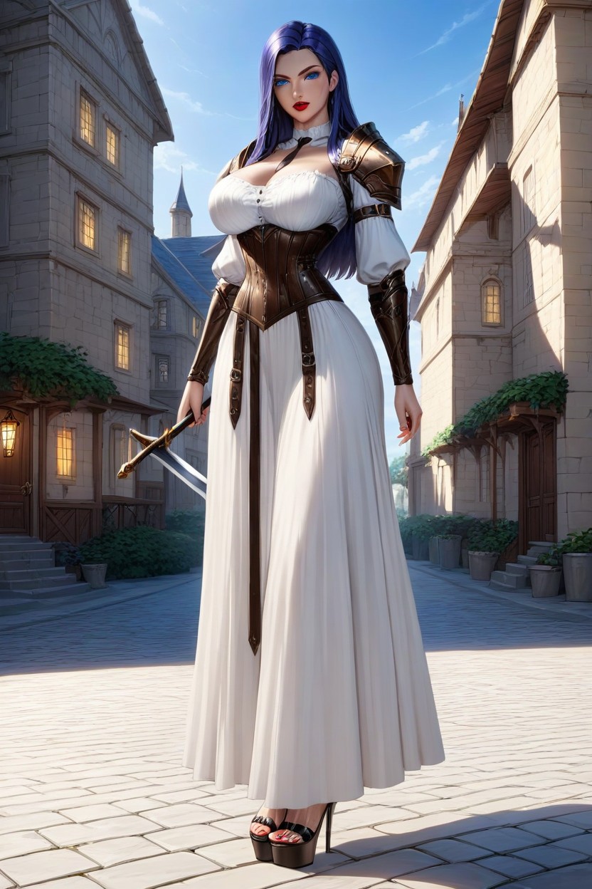 Extremely Beautiful Face, Full Body, Wearing Dark Brown Pants AI Porn
