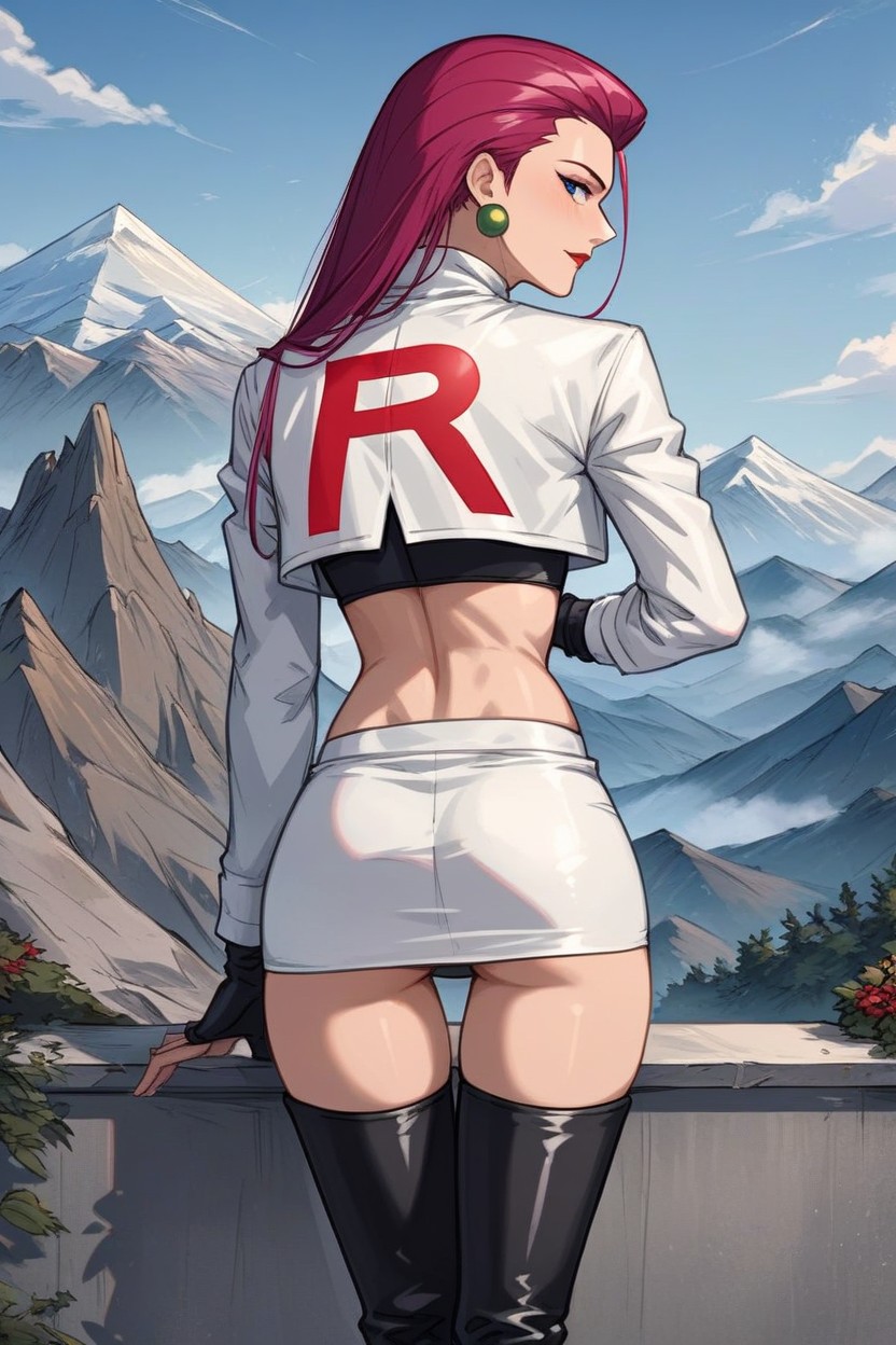 Leaning Over, Mountains, 18+ Hentai IA