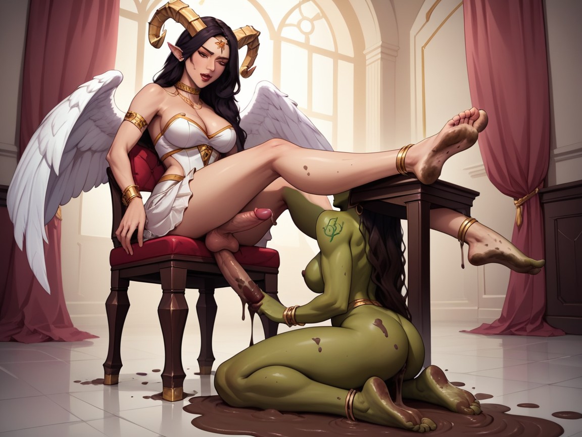 Sitting On Chair, Anklets, Fellation 人妖AI黃片