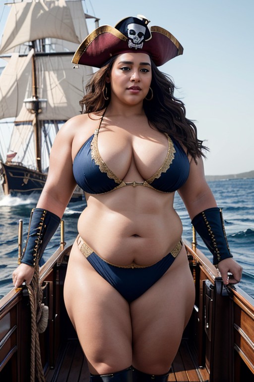 Full Body View, 18+, On Sailing Ship Asian AI Porn