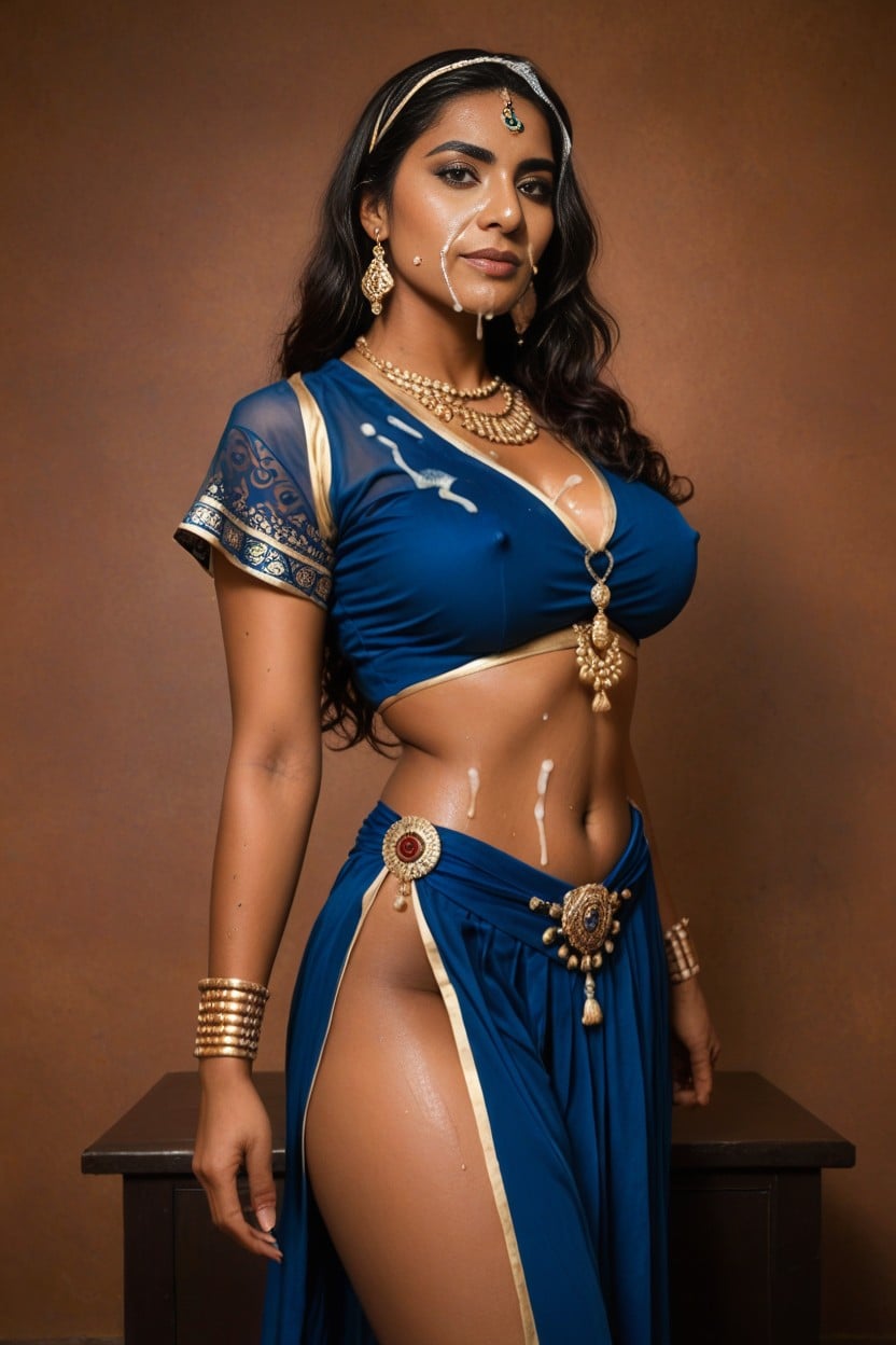Satin Saree, Beautiful Goddess, Navel AI Porn