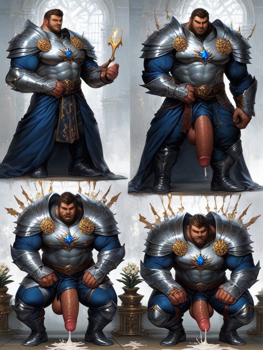 Proportional Body, Multiple Views, Weight Gain AI Gay Porn