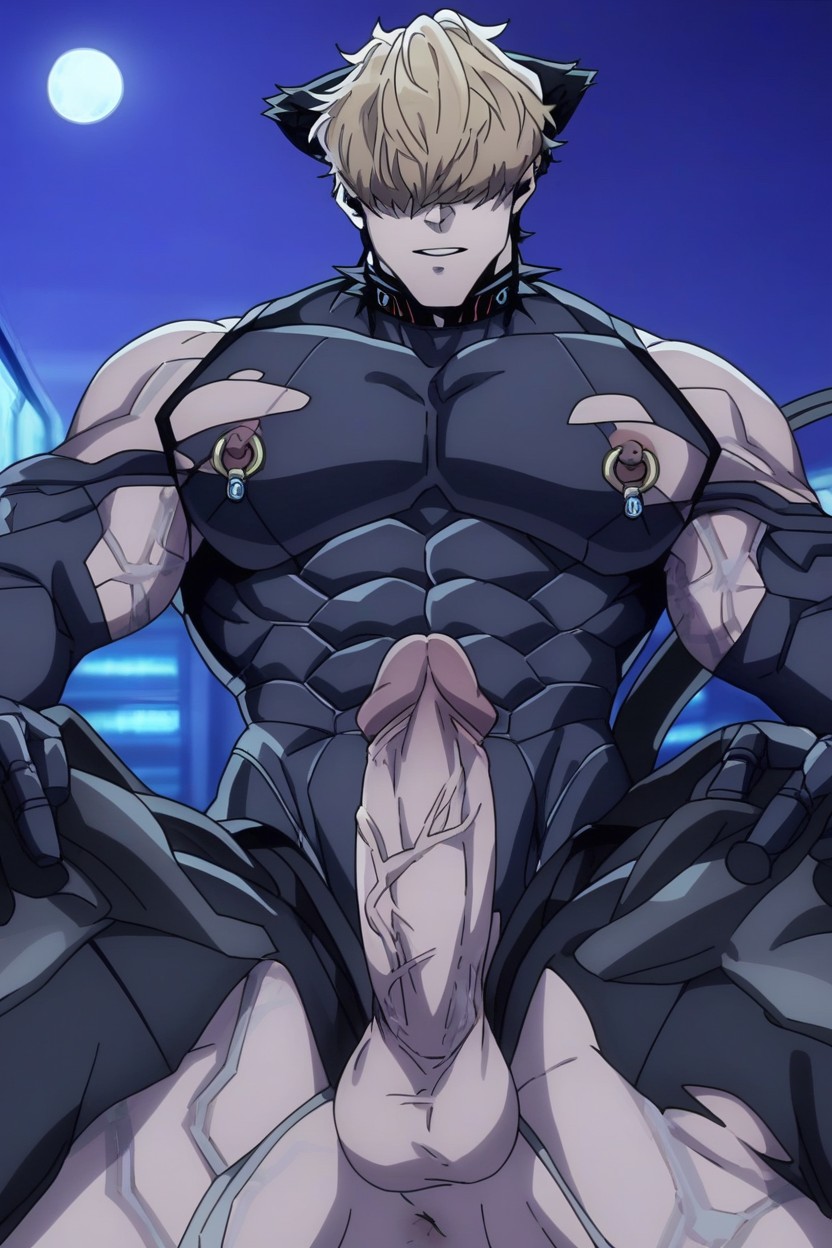 Choker, Black Metallic Tentacles, Floating In The Air AI Gay Porn