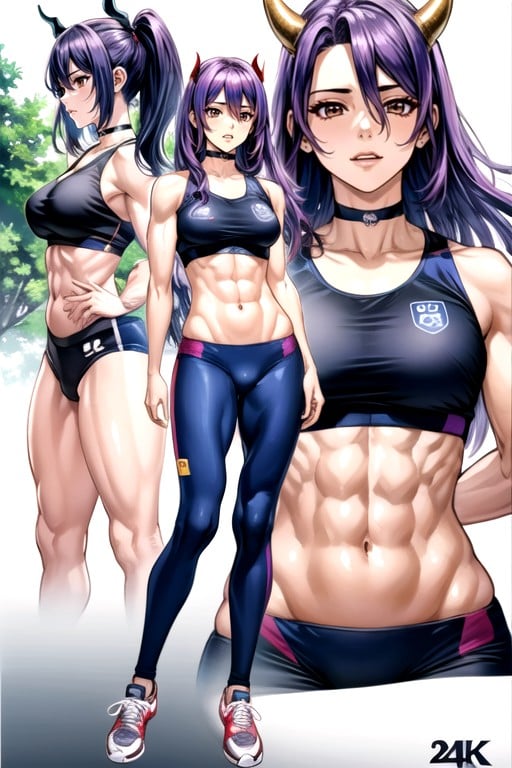 Mischievous, Muscular Definition, Detailed Background Of A Demon School 人妖AI色情