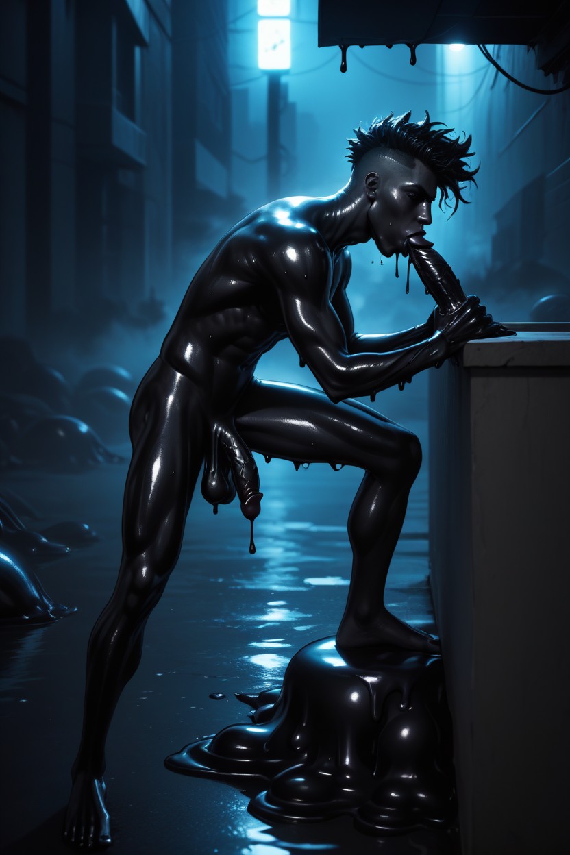 Medium, Barefoot, Sweaty AI Gay Porn