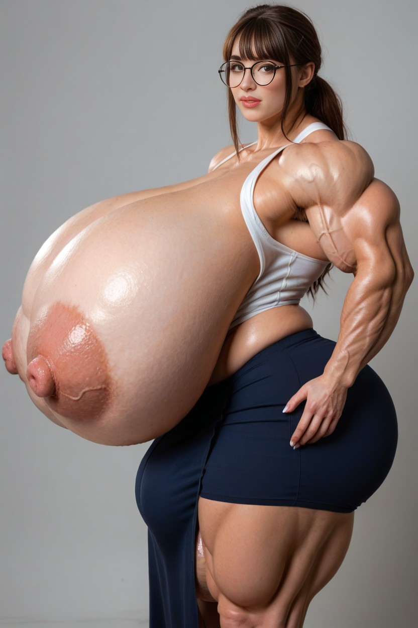 Wide Eyes, Gigantic Balls, Hinata Shemale AI Porn