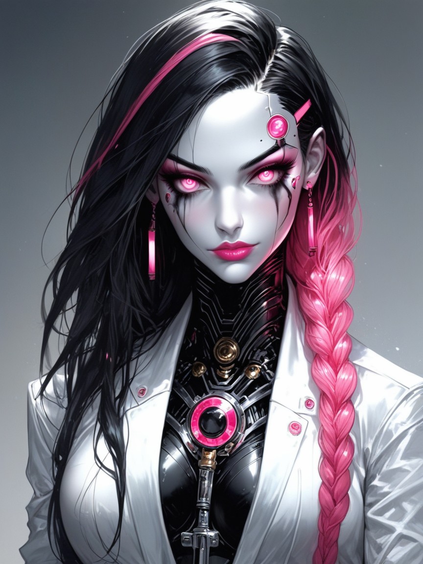 18+, Pink Eye Shadow, Pale Skin Porno IA