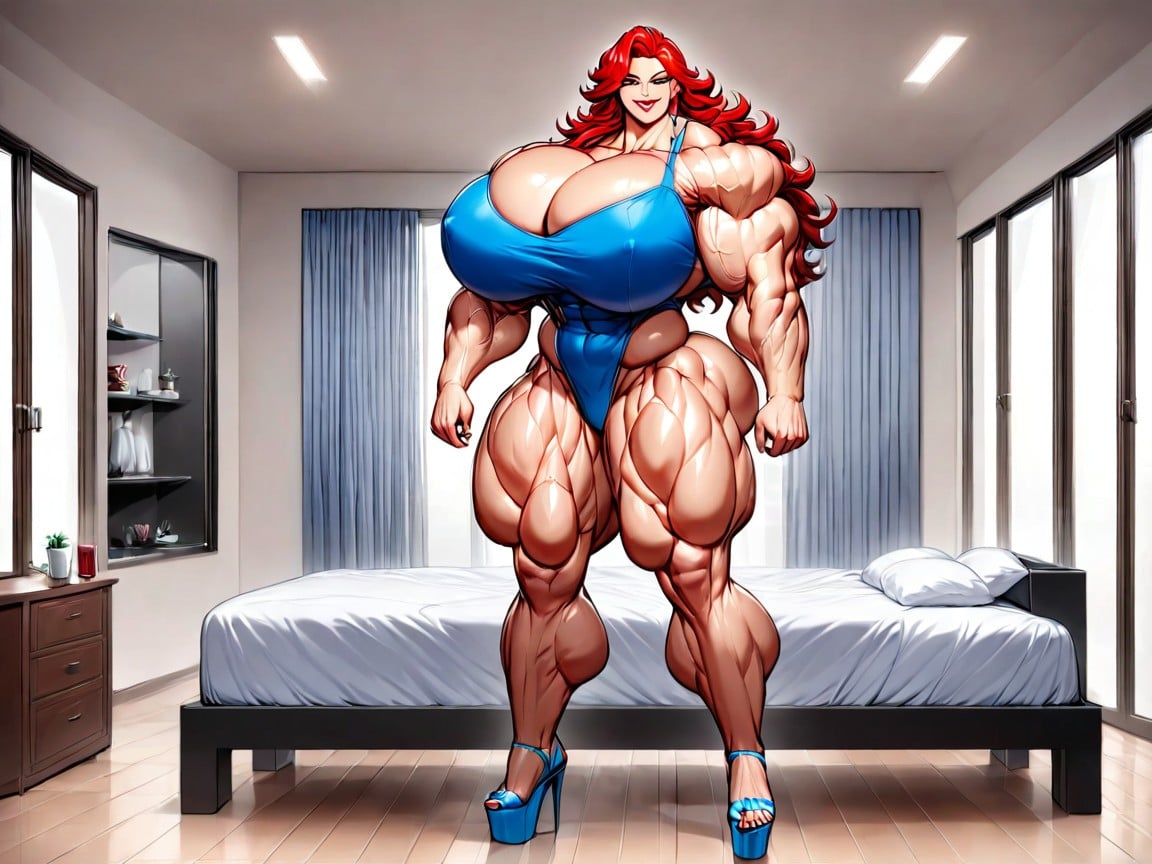 More Hypermuscles, Woman, Getting Bigger MILF AI Porn