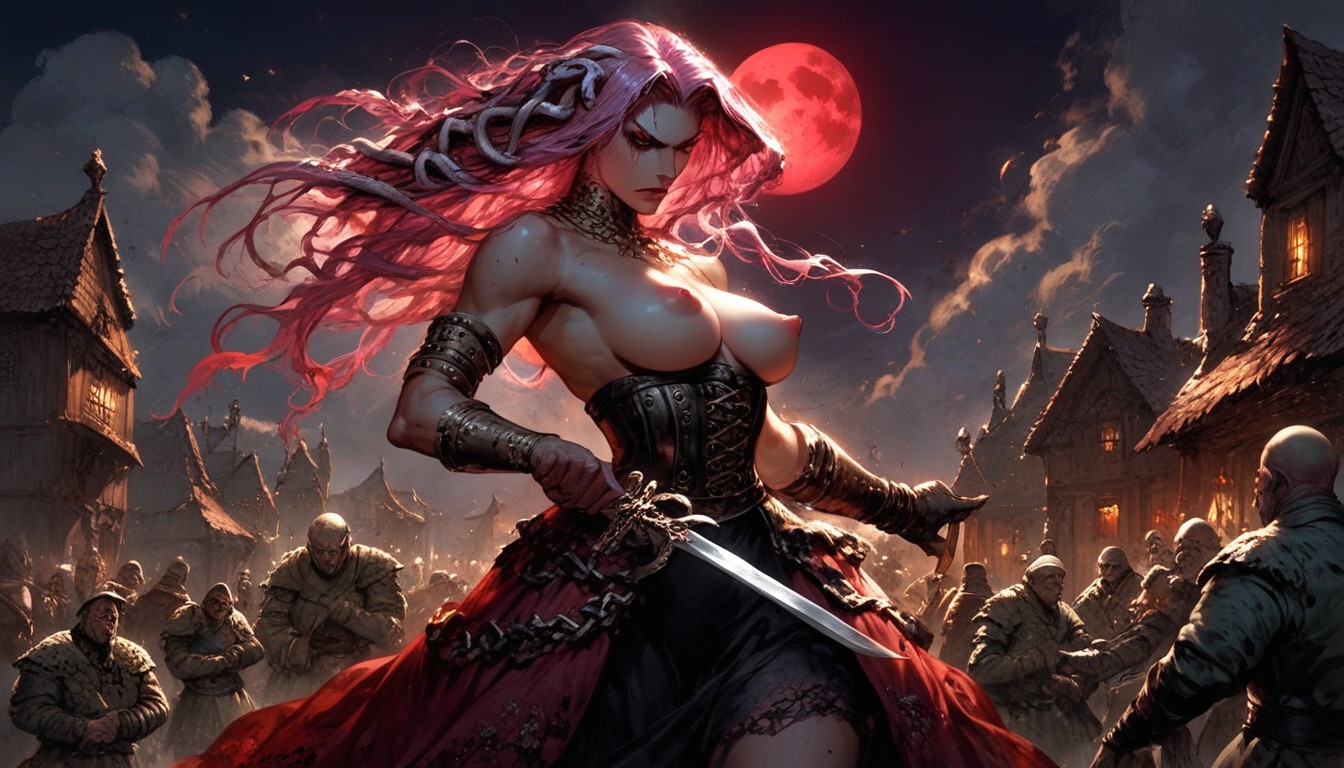 Long Hair, Warrior, Fighting AI Porn