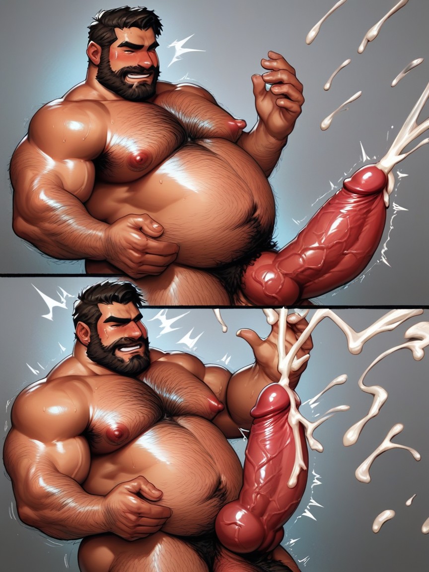 Penis Growth Image Sequence, Ball Tuft, Knot AI Gay Porn