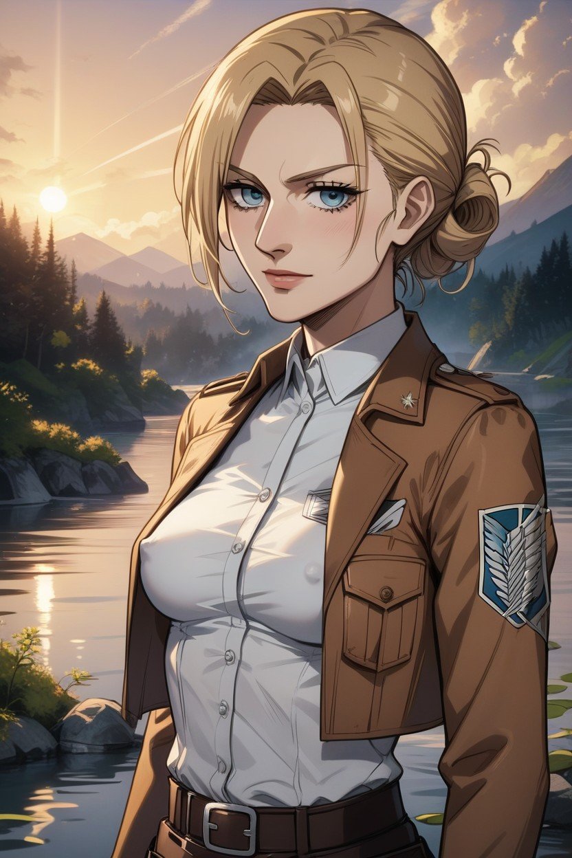 Rivière, 1 Personne, Annie Leonhart From Attack On Titan Porno IA Hentai