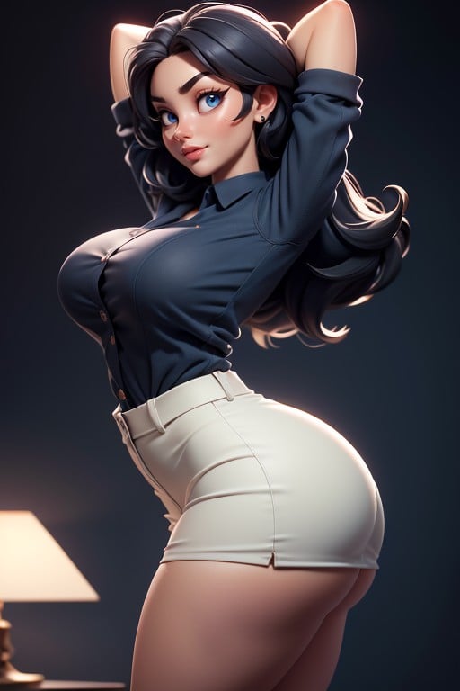 Thick Body, 18+, Side View Hentai AI Porn