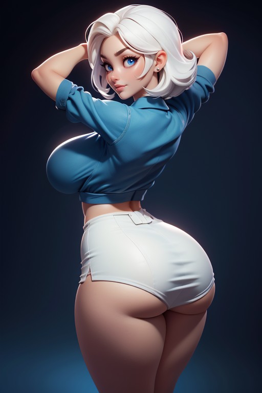 Side View, Blue Eyes, Tall Hentai IA