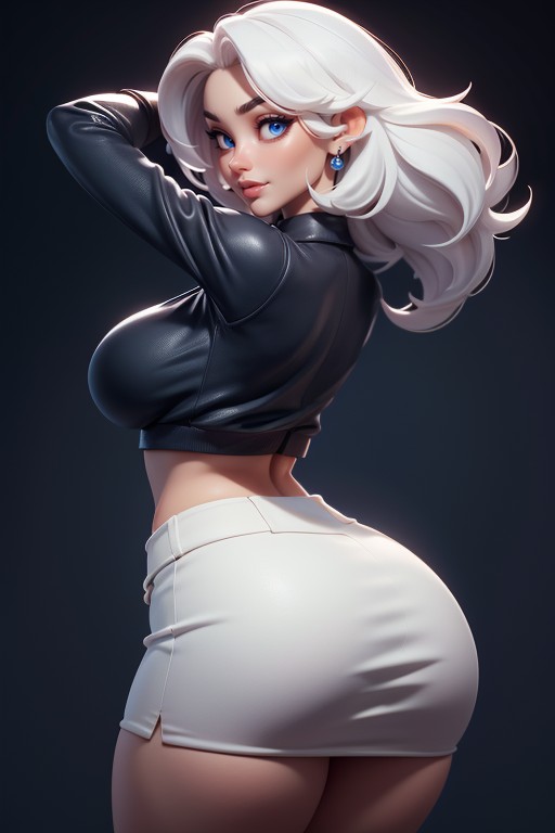 Tall, Office Shirt, Thick Woman Hentai AI Porn