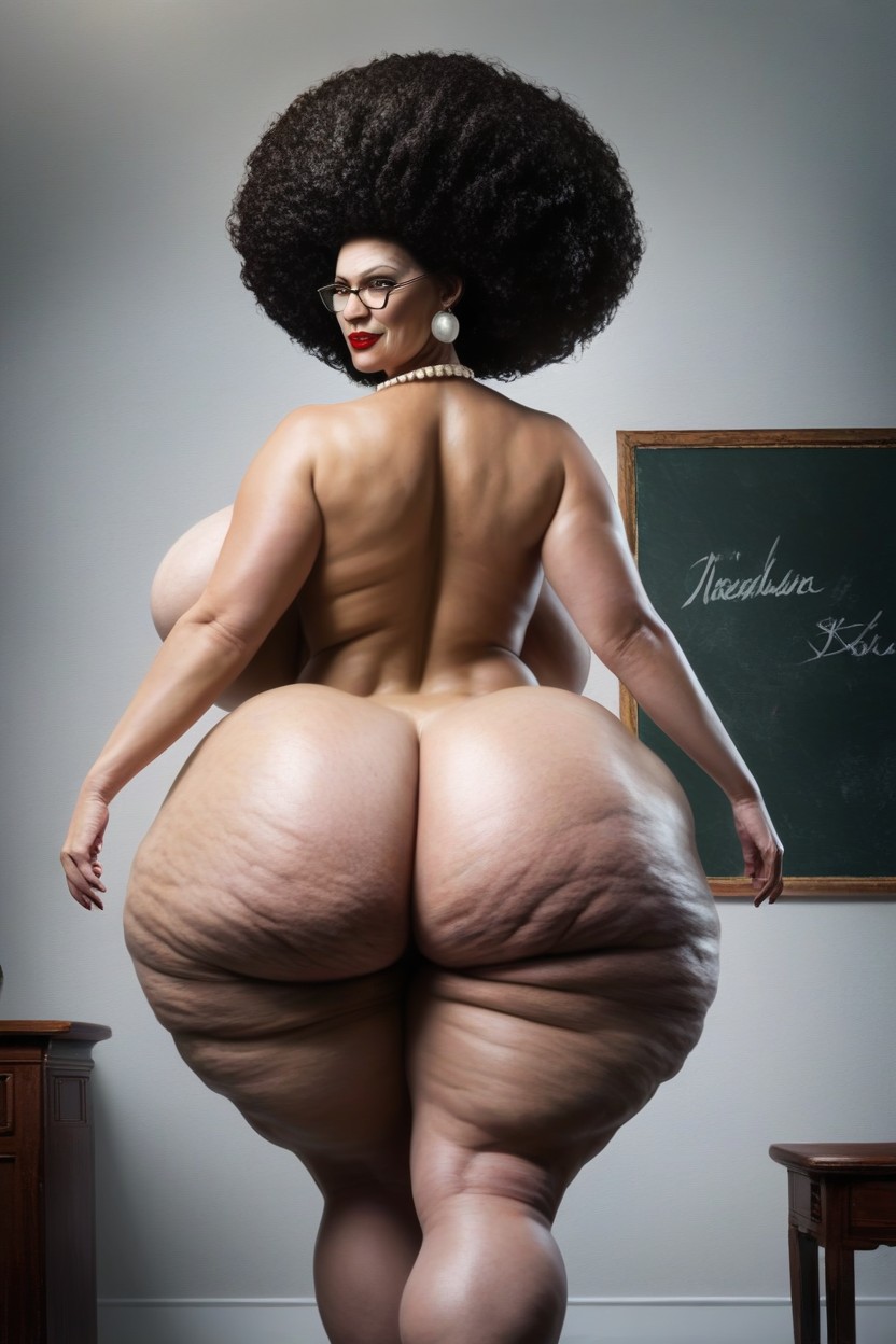 Round Ass, Extremely Enormous Fake Booty, Gigantic Fake Booty Like AI Porn