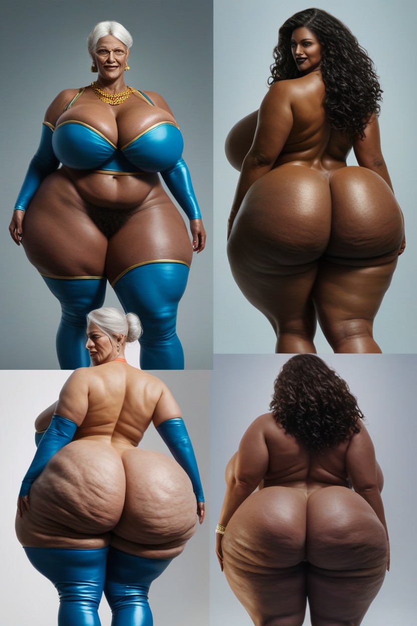 Super Thick Thighs, Extremely Wide Hips, Thick Thighs AI Porn