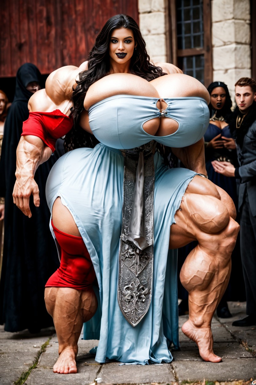 Steroids Buff, Extremely Long Legs, Beautiful Goddess AI Porn