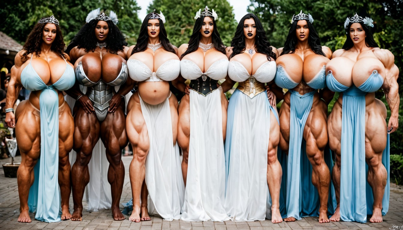 Hourglass Figure, Hyper Gigantic Breasts, Colossal Hyper Ass AI Porn