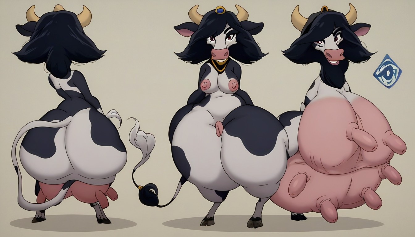 In Profile, Obese, Detailed Udders Furry AI Porn