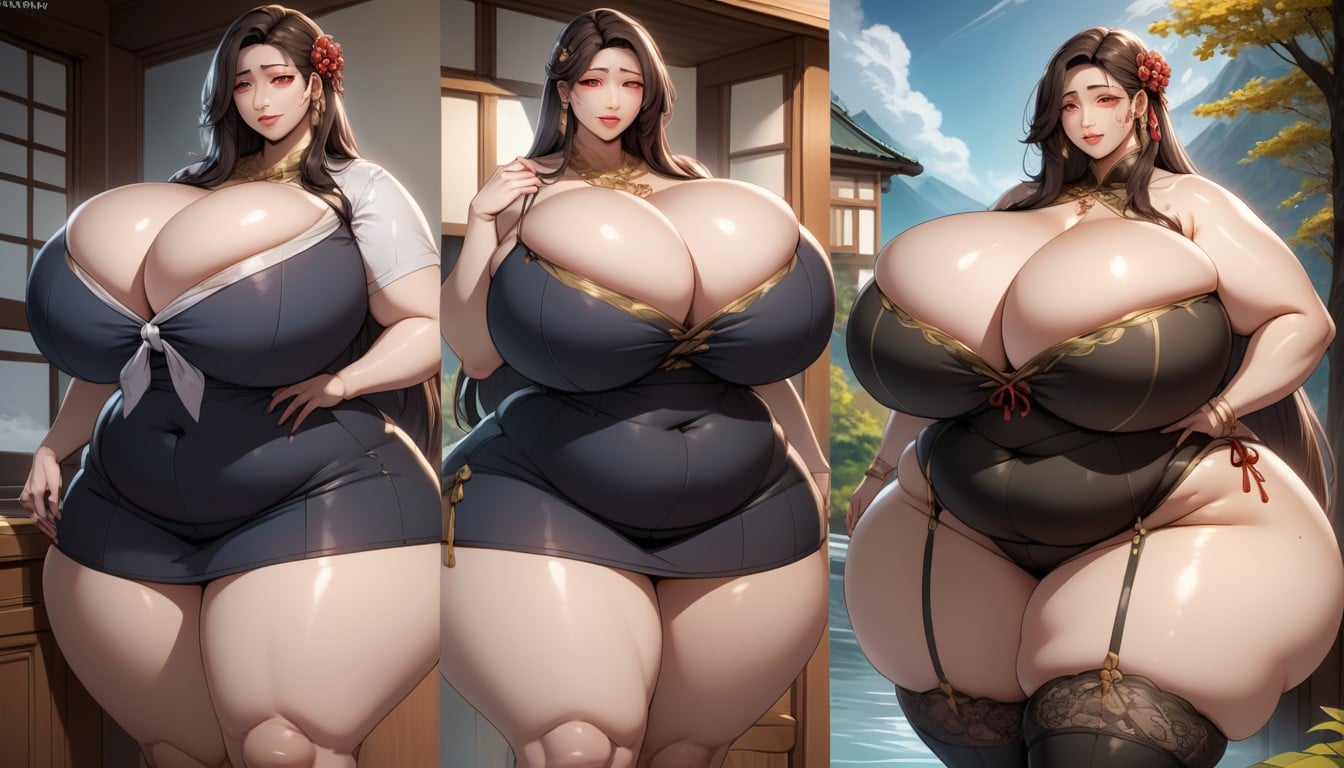 She Has Absurdly Unreal Hyper Gargantuan Sized Fat Boobs, Absurdly Hugely Hyper Immense Fat Breast Expansion, Extremely Large Ass BBW AI Porn