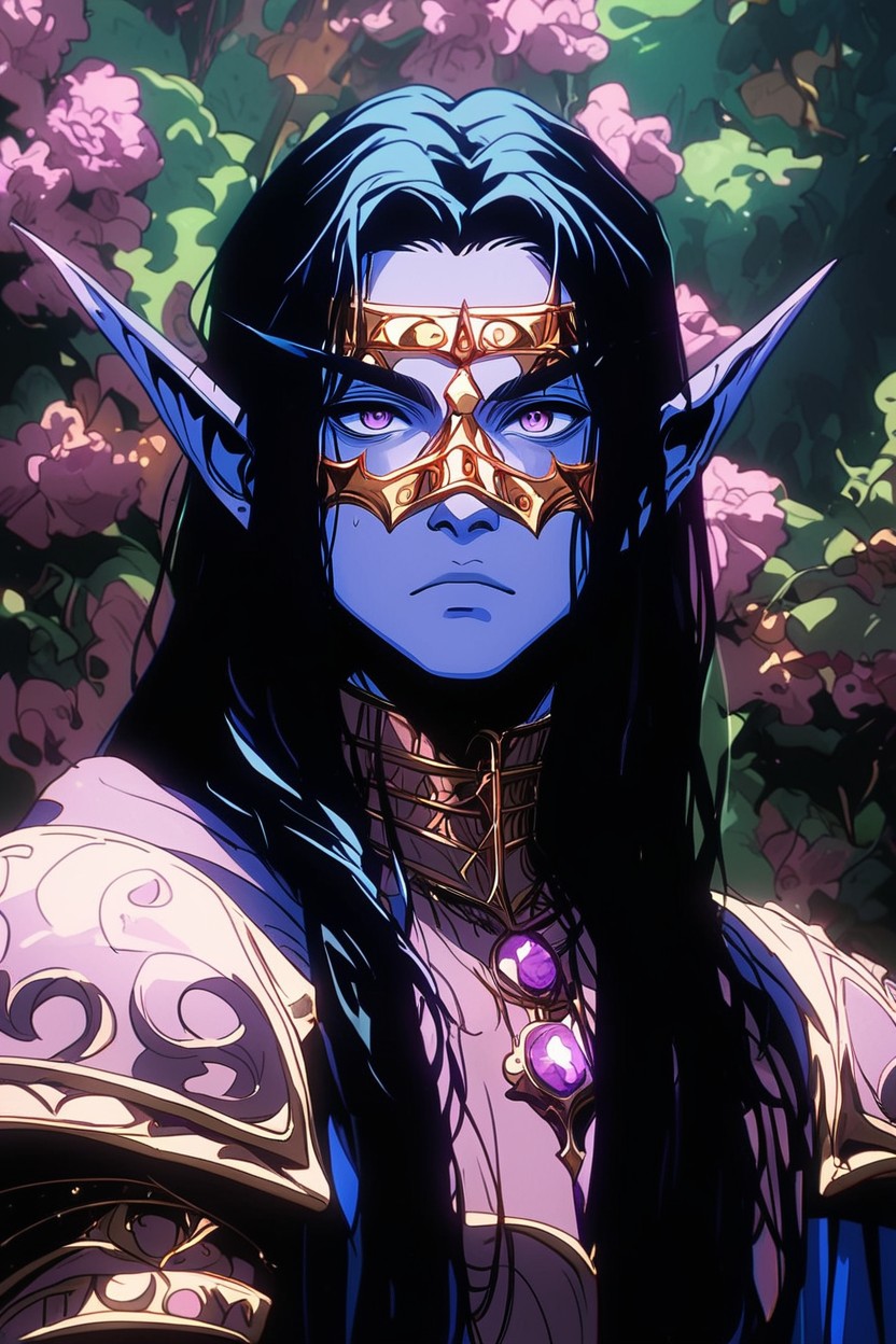 Forest And Waterfall Background, Long Hair, Wide Opened Eyes AI Gay Porn