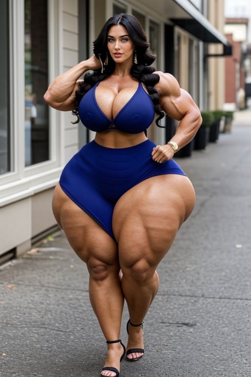 Beautiful Amazon Woman, Extremadamente Pesado En La Parte Inferior, Steroids Buff Goddess Hentai IA