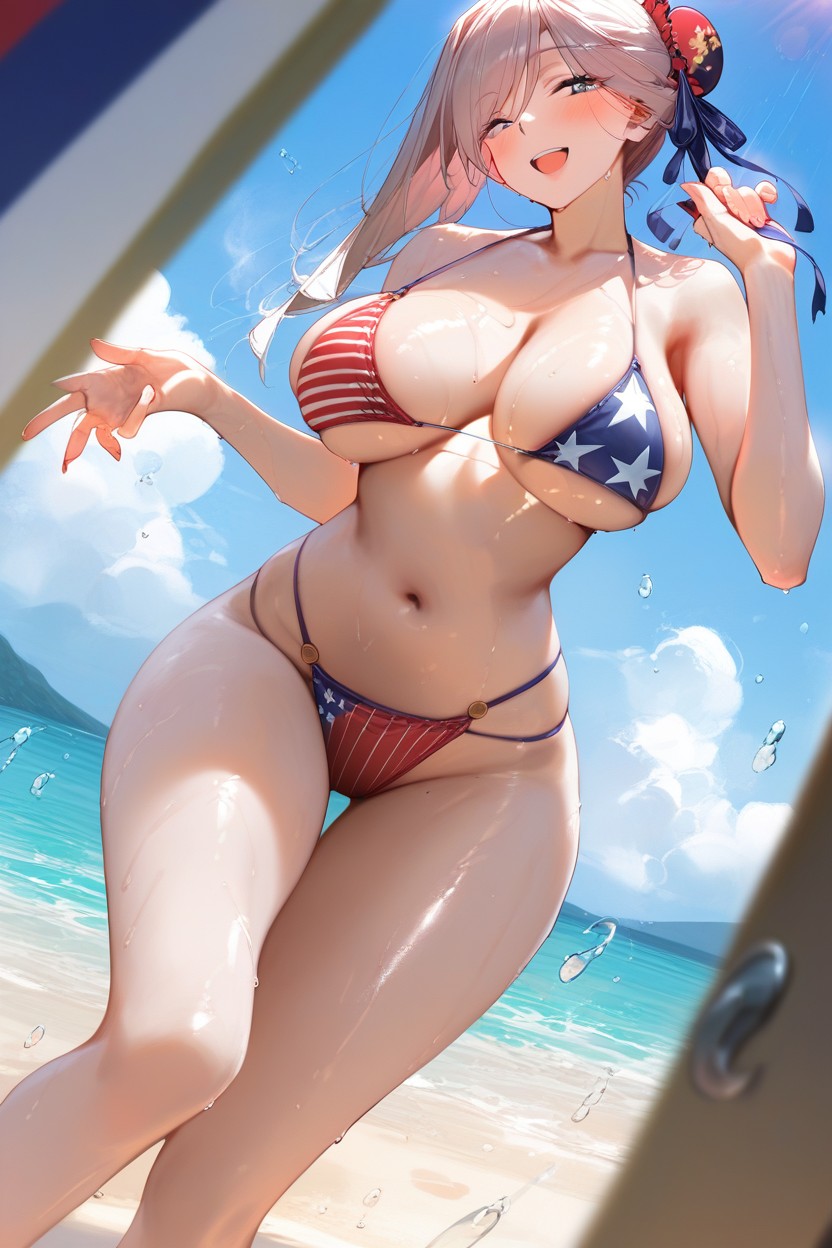 Open Mouth, Wet Hair, Dynamic Angle Hentai AI Porn
