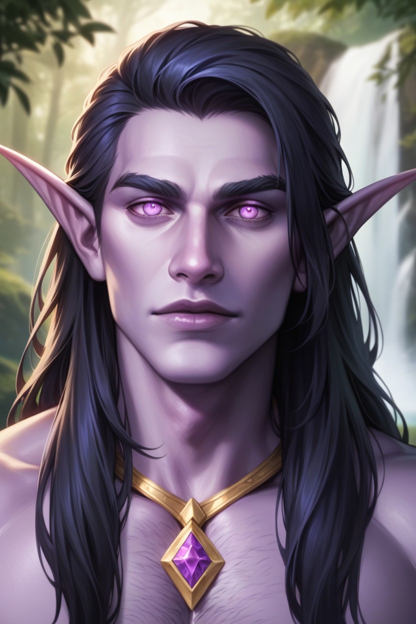 World Of Warcraft Belt With Sapphire, Looking At Viewer, Wide Opened Eyes Porno IA Gay