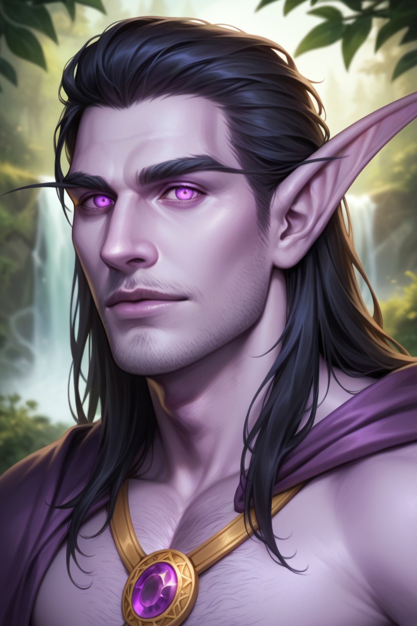 18+, High Elf Male From World Of Warcraft, Focus On Face AI Gay Porn
