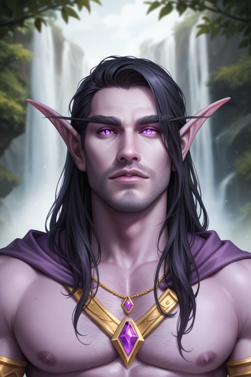 Correct Number Of Limbs, Golden Bracelets On Legs, Full Chest View AI Gay Porn